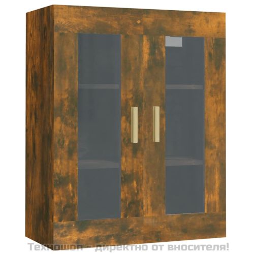 Окачен стенен шкаф, опушен дъб, 69,5x34x90 см