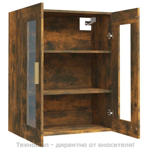 Окачен стенен шкаф, опушен дъб, 69,5x34x90 см