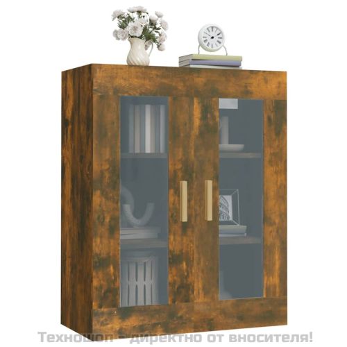 Окачен стенен шкаф, опушен дъб, 69,5x34x90 см