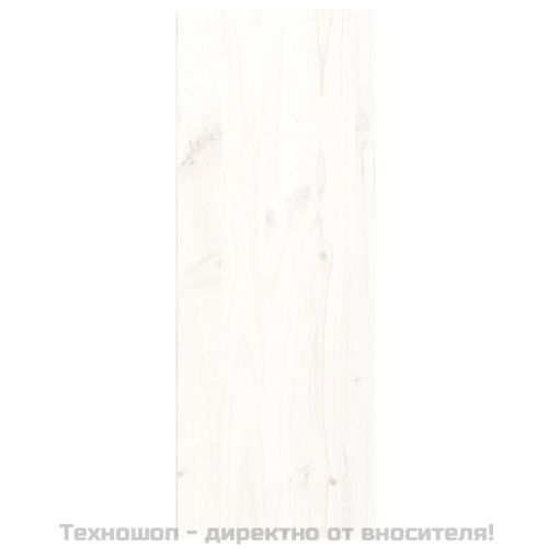 Стенен шкаф, бял, 30x30x80 см, борово дърво масив