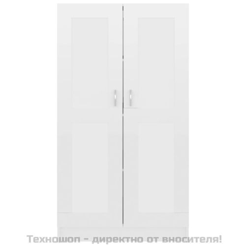 Библиотека, бял гланц, 82,5x30,5x150 см, ПДЧ