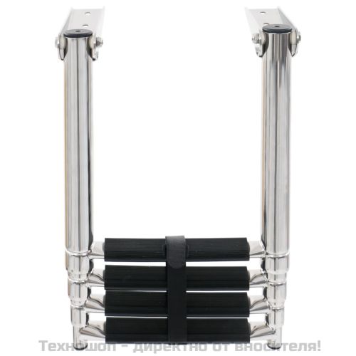 Сгъваема стълба, 4 стъпала, неръждаема стомана