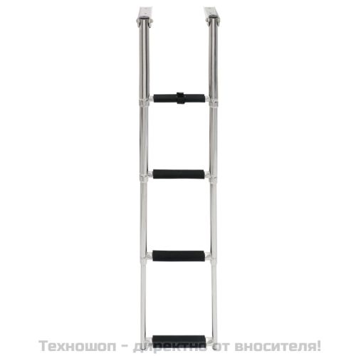 Сгъваема стълба, 4 стъпала, неръждаема стомана