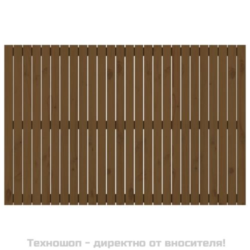 Стенна табла за спалня, меденокафява, 166x3x110 см, бор масив