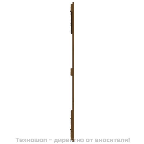 Стенна табла за спалня, меденокафява, 166x3x110 см, бор масив