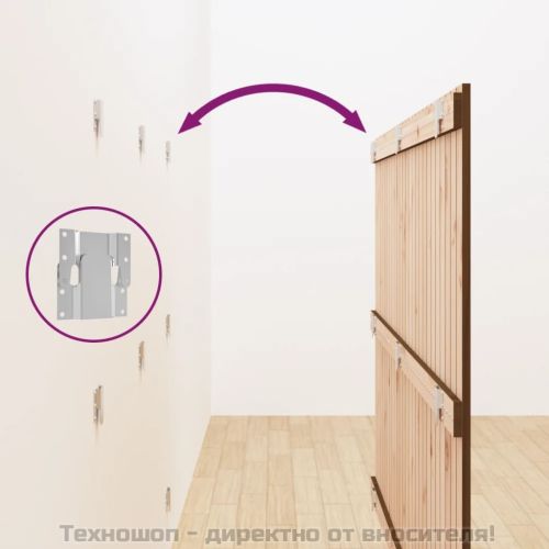 Стенна табла за спалня, меденокафява, 166x3x110 см, бор масив