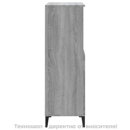 Висок шкаф, Сив сонома, 60x36x110 см, инженерно дърво