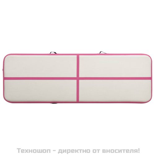 Надуваем дюшек за гимнастика с помпа, 400x100x20 см, PVC, розов