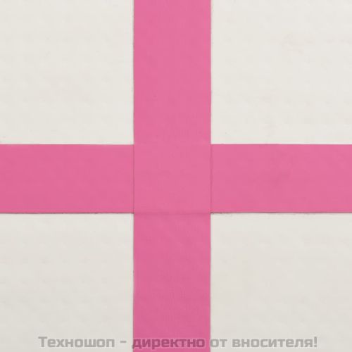 Надуваем дюшек за гимнастика с помпа, 400x100x20 см, PVC, розов