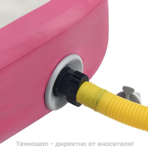 Надуваем дюшек за гимнастика с помпа, 400x100x20 см, PVC, розов