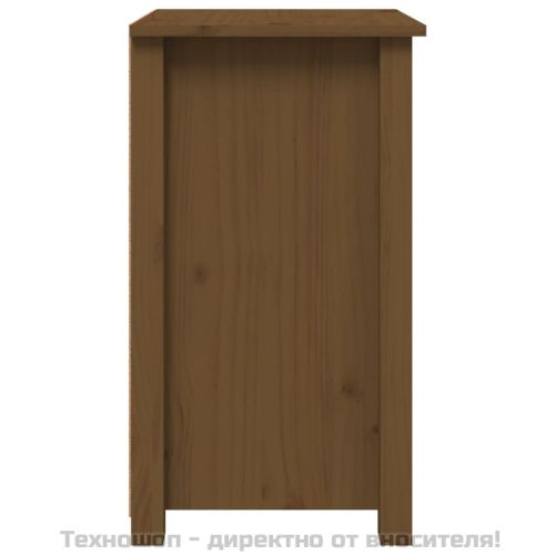 Нощни шкафчета, 2 бр, меденокафяви, 40x35x61,5 см, бор масив