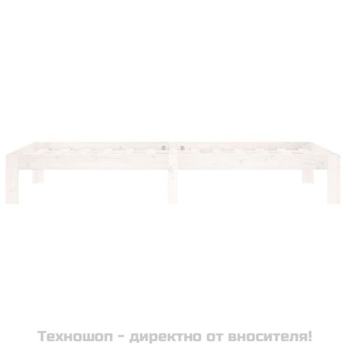 Рамка за легло, бяла, бор масив, 90х200 см