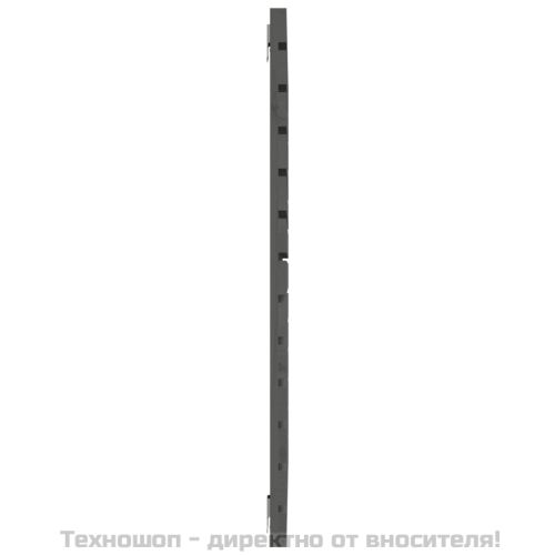 Стенна табла за спалня, сива, 81x3x91,5 см, борово дърво масив