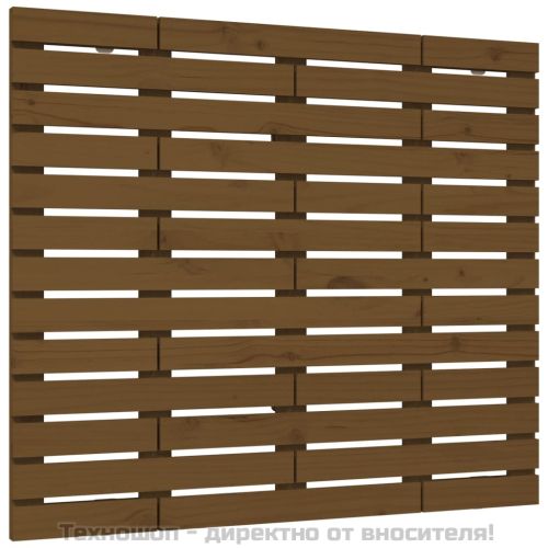 Стенна табла за спалня, меденокафява, 81x3x91,5 см, бор масив