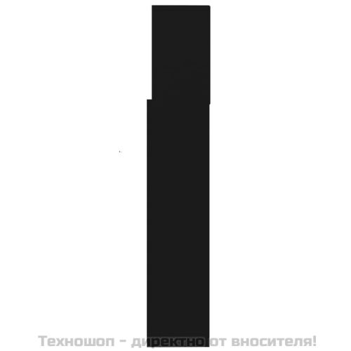 Табла за легло тип шкаф, черна, 160x19x103,5 см