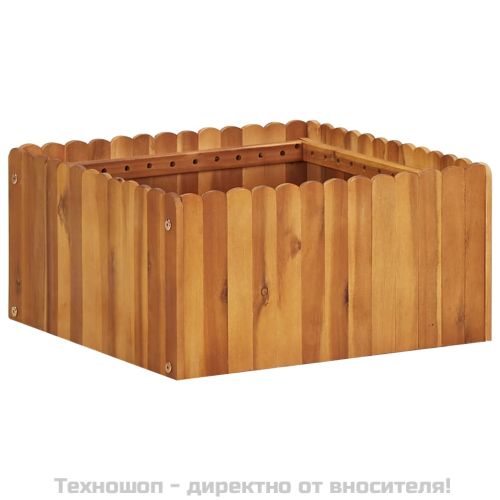 Градинска повдигната леха, 50x50x25 см, акациево дърво масив