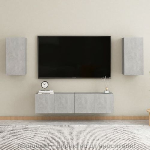 ТВ шкаф, бетонно сив, 30,5x30x60 см, инженерно дърво