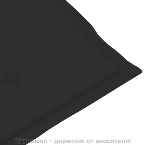 Възглавници за столове с облегалки 4 бр черни 120x50x3 см плат