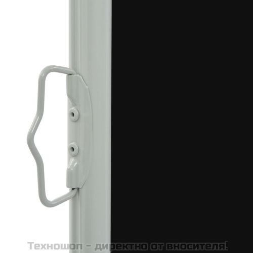 Прибираща се дворна странична тента, 80x300 см, черна