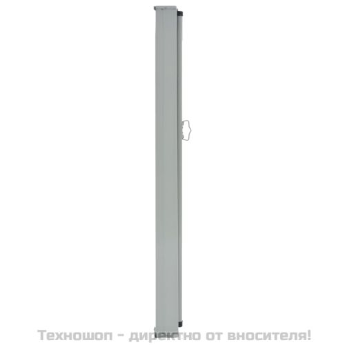 Прибираща се дворна странична тента, 80x300 см, черна