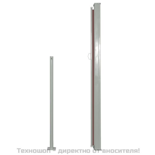 Прибираща се странична тента, 160х500 см, кафява