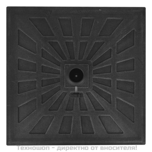 Основа за чадър, квадратна, смола, черна, 19 кг