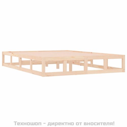рамка за легло 135x190 см Double масивна дървесина