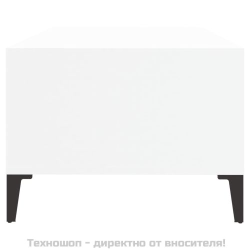 Кафе маса, бяла, 90x50x36,5 см, инженерно дърво