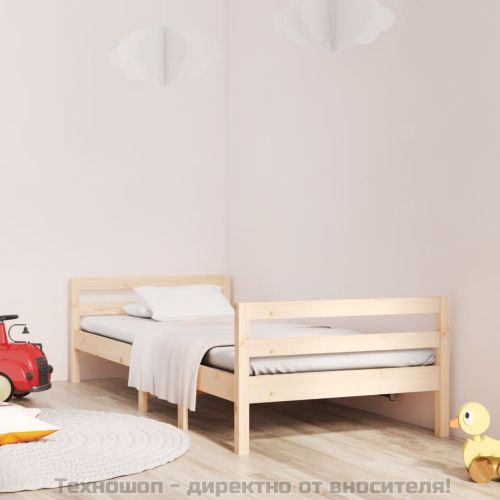 Рамка за легло без матрак, 90x200 см, масивна чамова дървесина