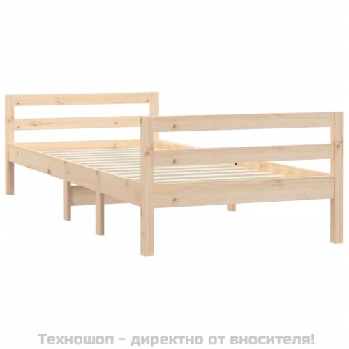Рамка за легло без матрак, 90x200 см, масивна чамова дървесина