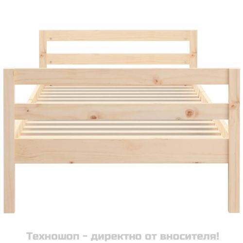 Рамка за легло без матрак, 90x200 см, масивна чамова дървесина