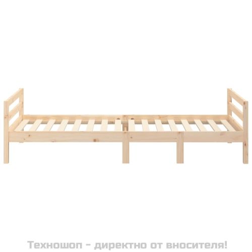 Рамка за легло без матрак, 90x200 см, масивна чамова дървесина