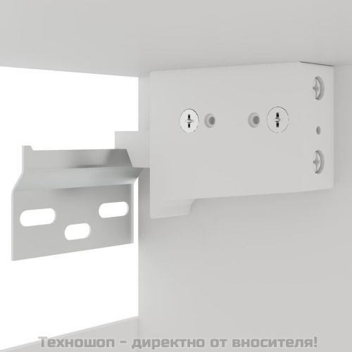 Висящ стъклен шкаф "Lyon", опушен дъб, 80x31x60 см, инженерно дърво