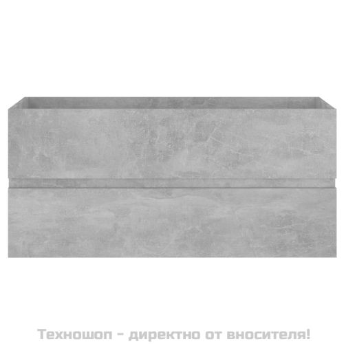 Долен шкаф за мивка, бетонно сив, 100x38,5x45см инженерно дърво
