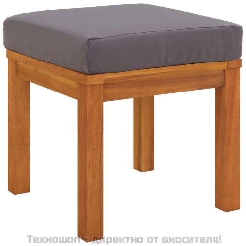 Градински трапезен комплект 3 части с възглавници акация масив