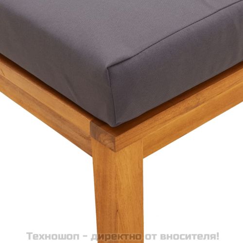 Градински трапезен комплект 3 части с възглавници акация масив