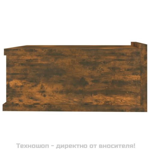 Плаващо нощно шкафче, опушен дъб, 40x30x15 см, инженерно дърво
