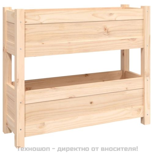 Плантер, 77x25x66 см, борово дърво масив