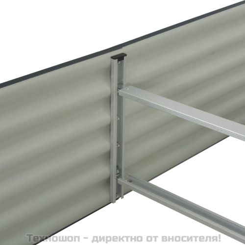 Градинска висока леха 400x80x44 см поцинкована стомана сива