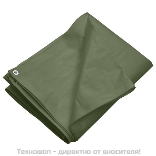 Брезент, 260 г/м², 3x4 м, зелен, HDPE