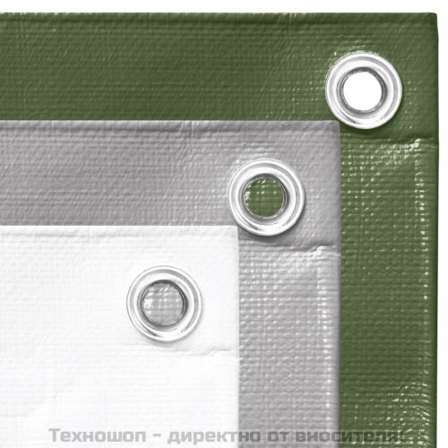 Брезент, 260 г/м², 3x4 м, зелен, HDPE