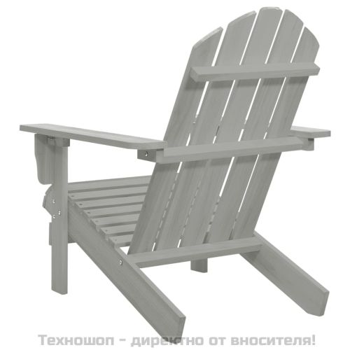 Градински стол, дърво, сив