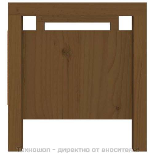 Пейка за антре меденокафява 80x40x43 см борово дърво масив