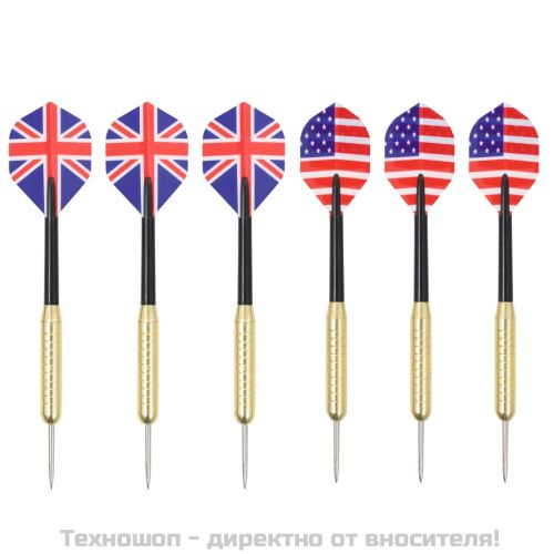 Професионална мишена за дартс от сизал с 6 стрелички