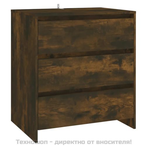 Сайдборд, опушен дъб, 70x41x75 см, инженерно дърво