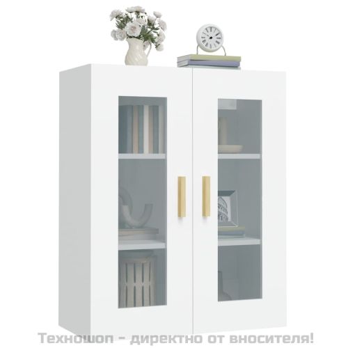 Окачен стенен шкаф, бял, 69,5x34x90 см