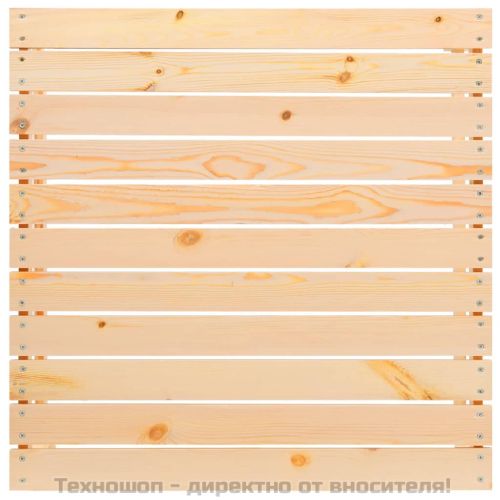 Градинска табуретка с възглавница, борово дърво масив