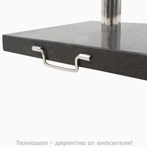 Основа за чадър, гранит, 28,5 кг, квадратна, черна