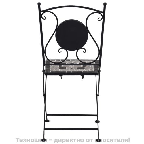 Мозаечни бистро столове, 2 бр, сиви