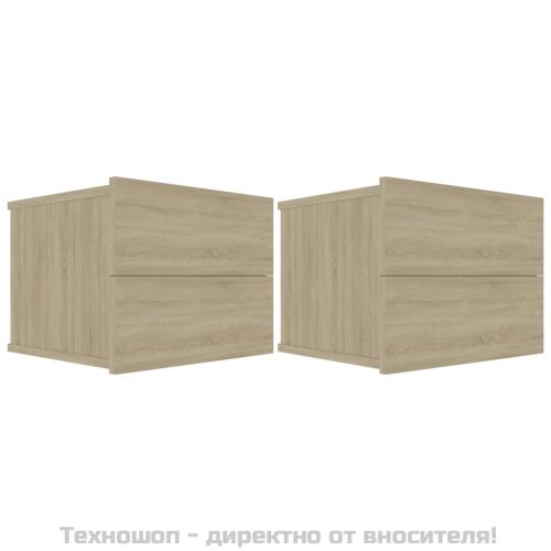 Нощни шкафчета, дъб сонома, 2 бр, 40x30x30 см, инженерно дърво